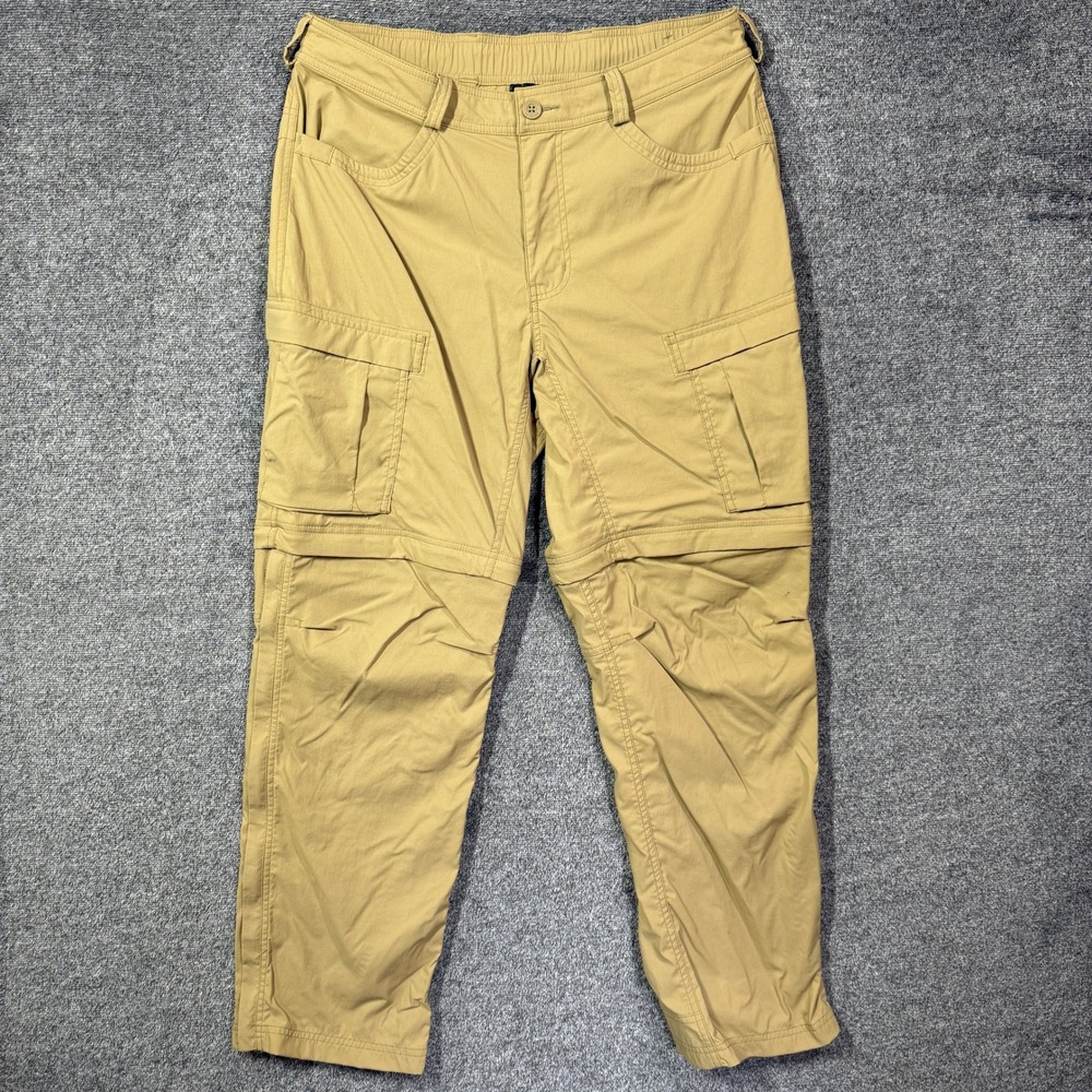 REI Co-op Sahara Convertible Hiking Pants Mens 34x32 Tan Cargo Zip Off Trail